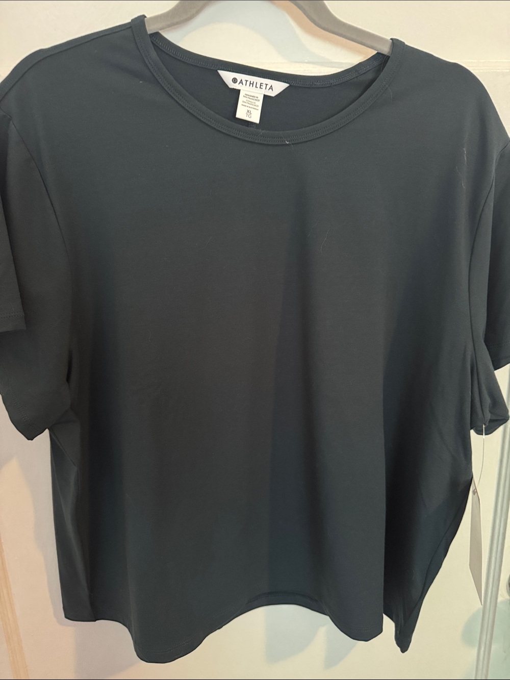 Athleta Dark teal Crew Neck Short Sleeve Tee